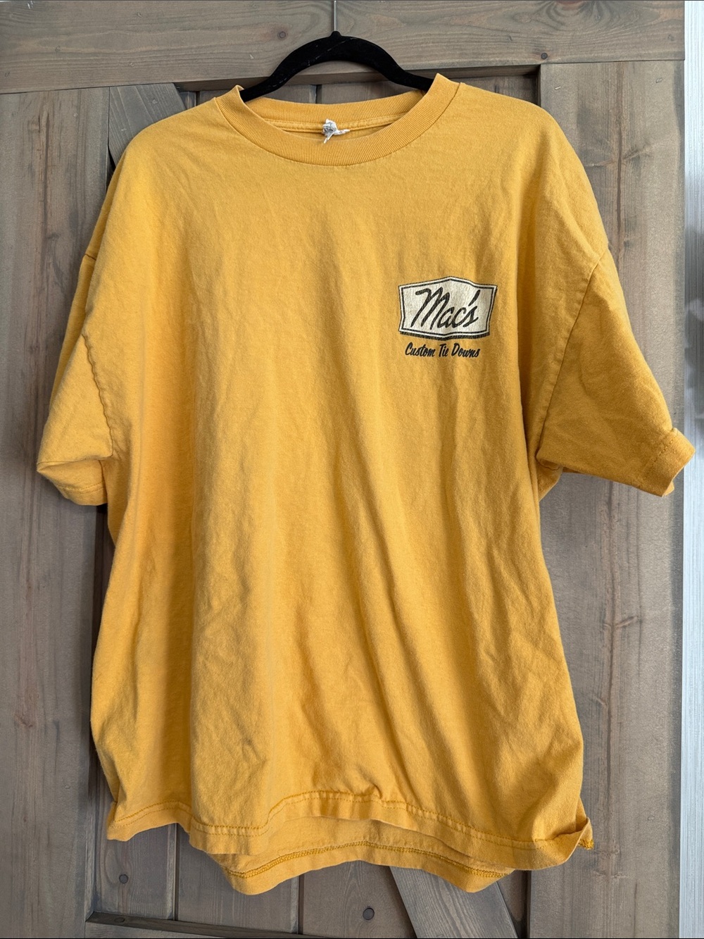 Alstyle Mustard Yellow Short Sleeve Crewneck Tee with Chest Logo